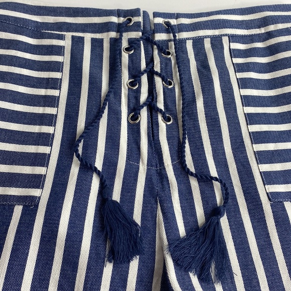 TAKARA SHORTS HIGH-WAISTED STRIPE NWT MEDIUM - Picture 4 of 11